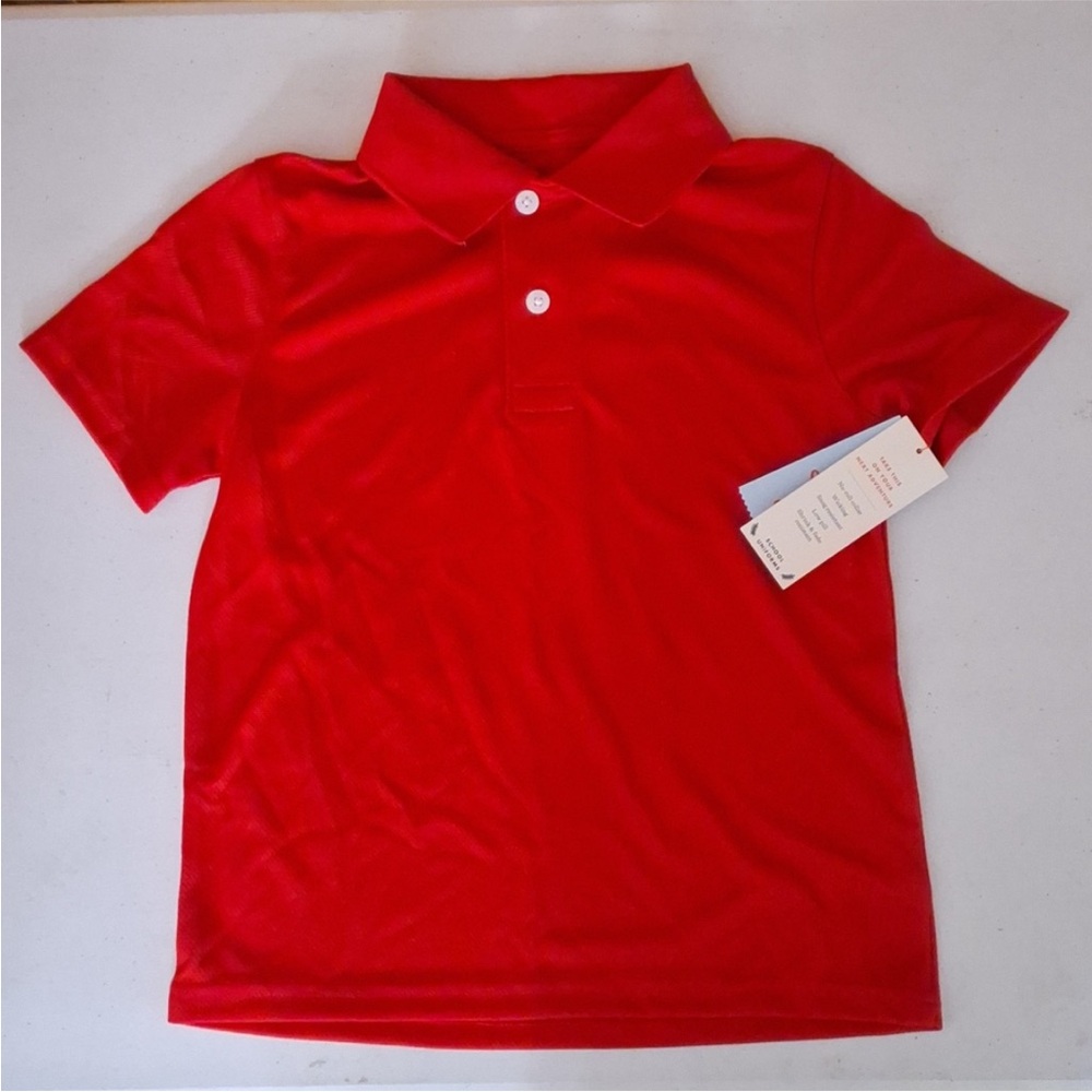 Cat & Jack Vibrant Red Kids Polo Shirt